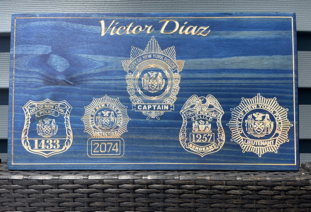 Personalized NYPD SCPD NCPD Promotion Plaque Shield Engraving