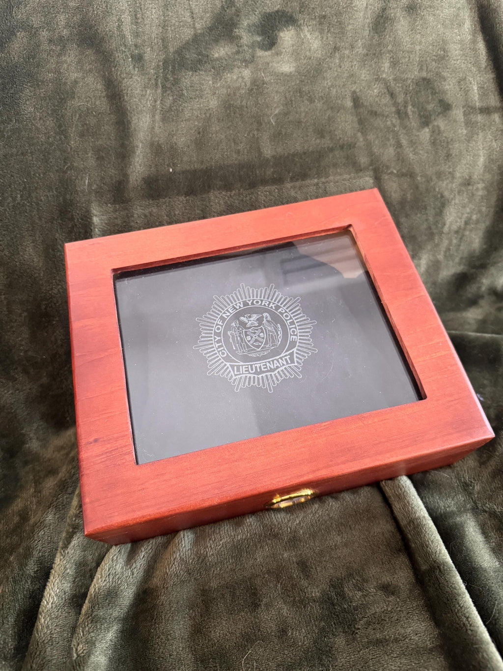 Personalized NYPD LEO Retirement Cigar Box Humidor