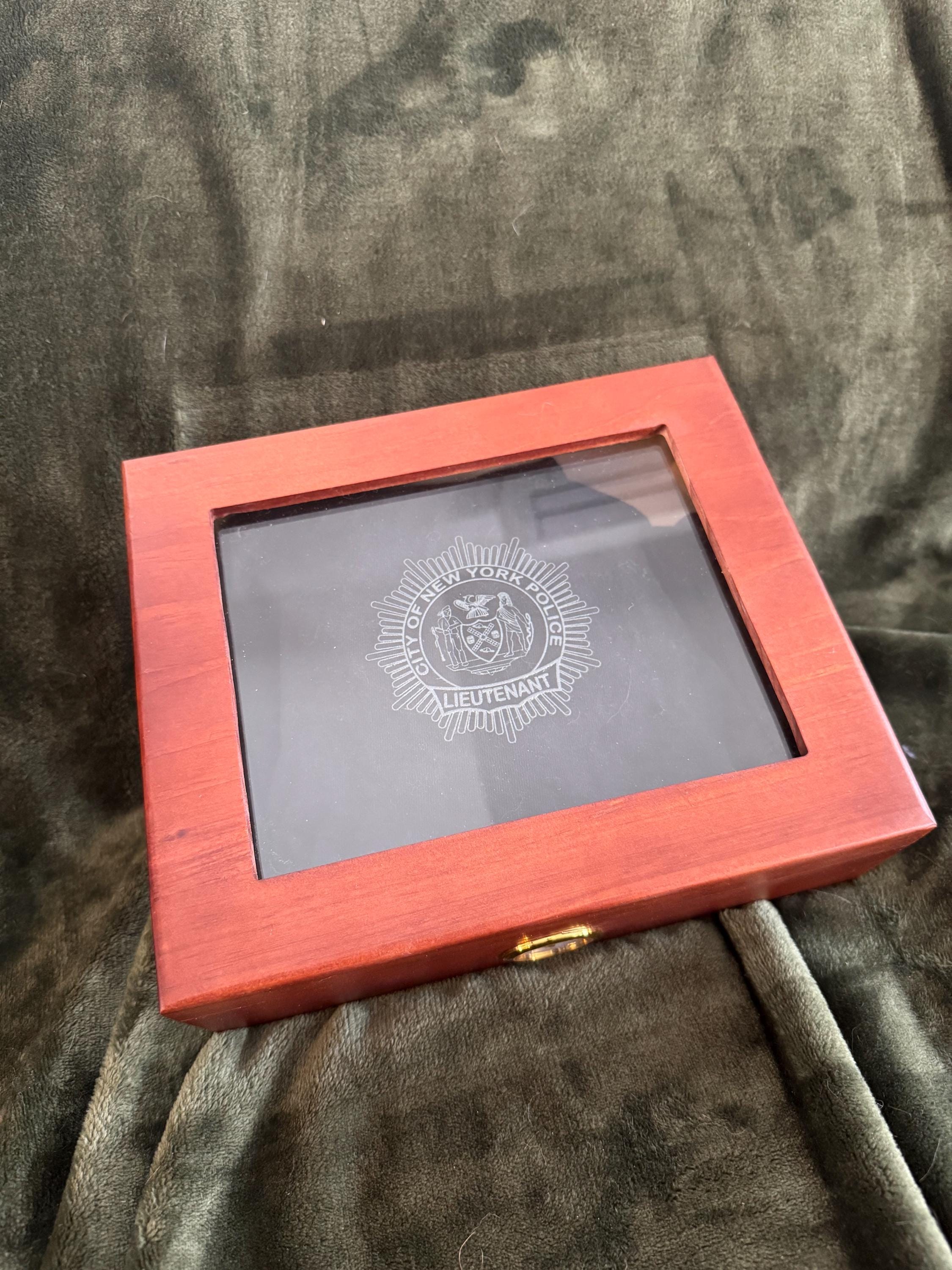 Personalized NYPD LEO Retirement Cigar Box Humidor