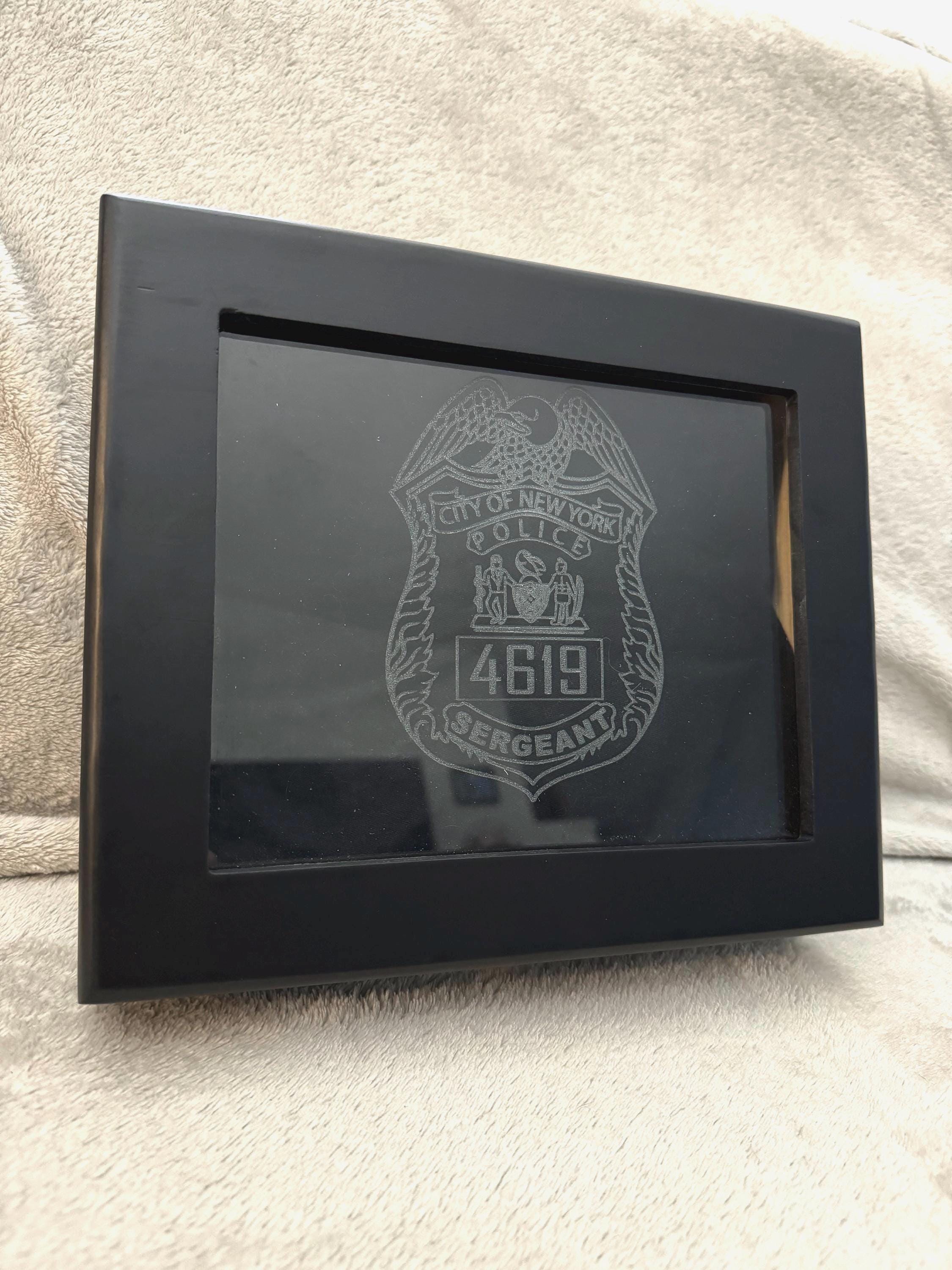 Personalized NYPD LEO Retirement Cigar Box Humidor