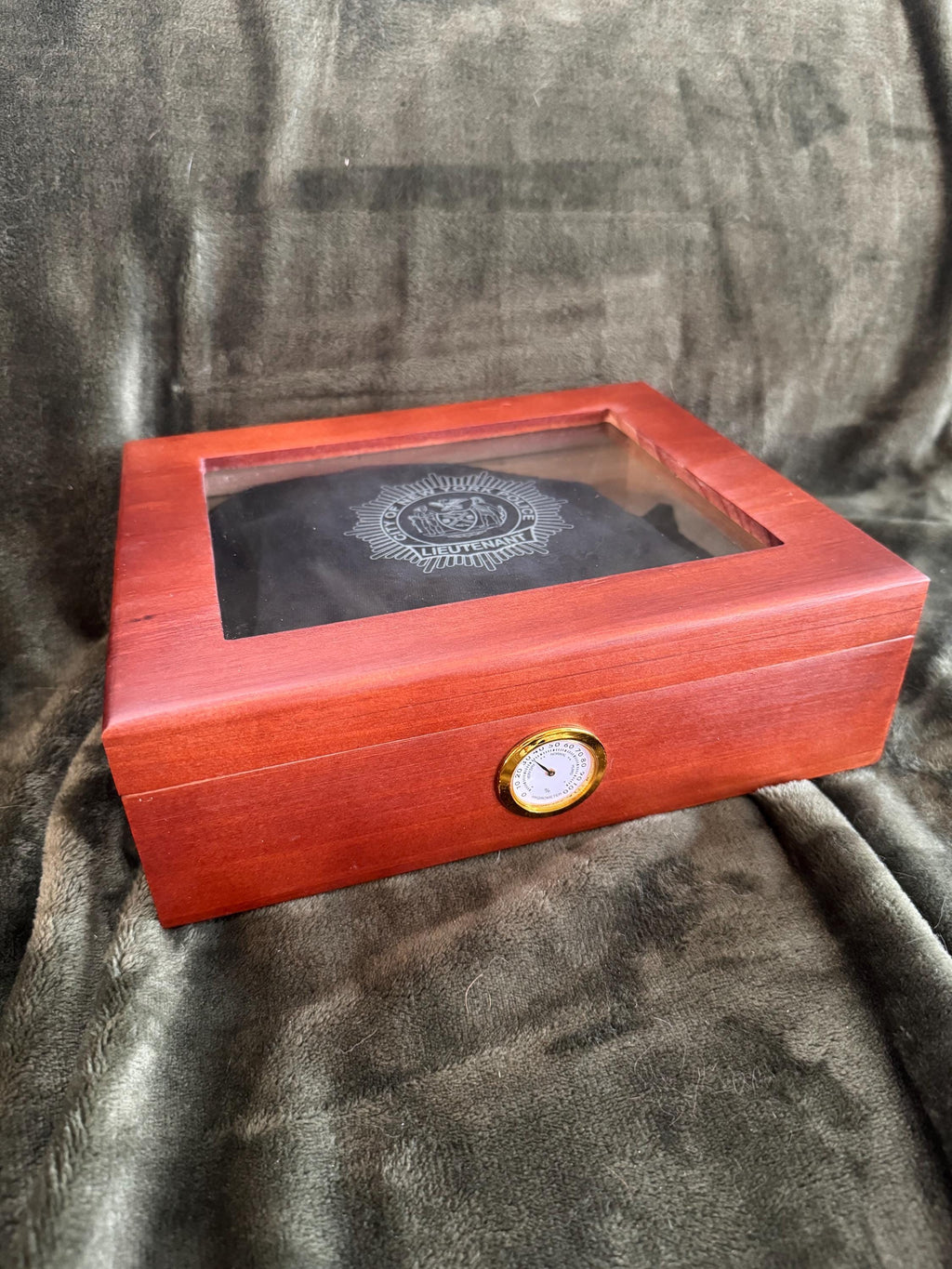 Personalized NYPD LEO Retirement Cigar Box Humidor