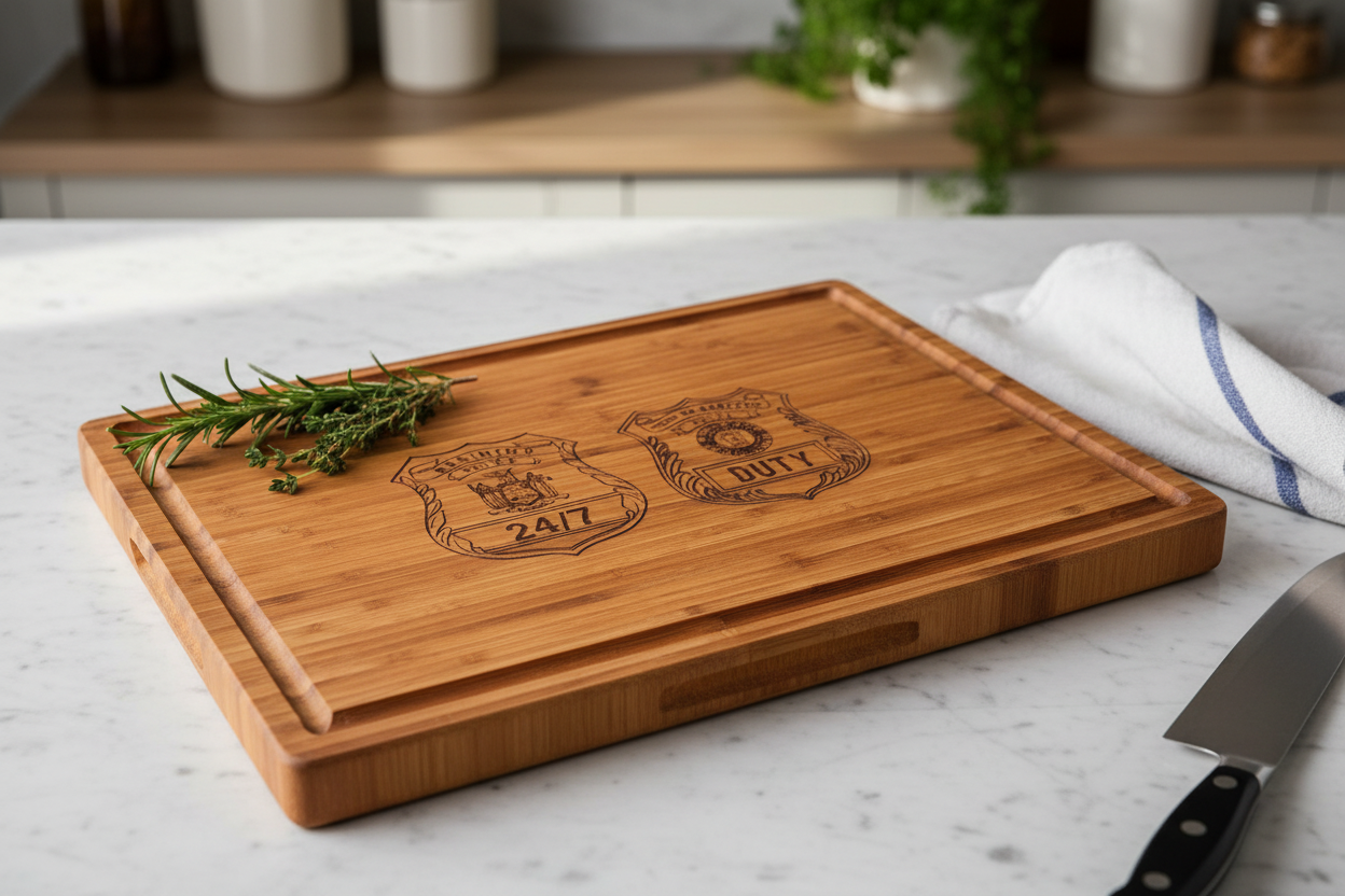 Custom Engraved Cutting Board NYPD LEO
