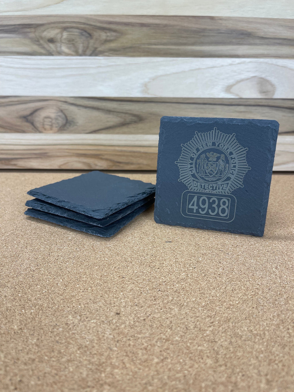 Personalized NYPD SCPD NCPD Drink Coasters