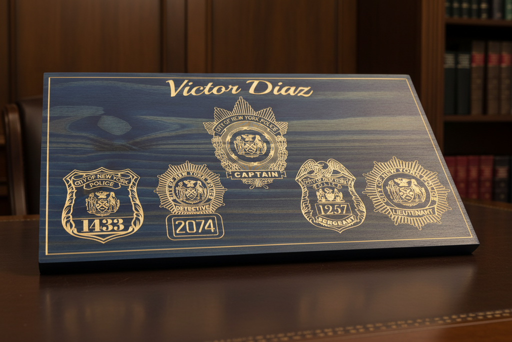 Personalized NYPD SCPD NCPD Promotion Plaque